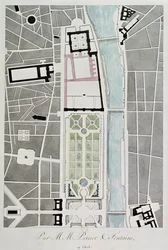 Design for joining the Tuileries to the Louvre